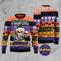 FUNSTUFFPRINT Skull Creepy Christmas Ugly Christmas Sweater, Christmas Sweater, Ugly Sweater, Funny Xmas Sweaters Ugly Sweater