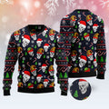 FUNSTUFFPRINT Skull Face Ugly Christmas Sweater, Christmas Sweater, Ugly Sweater, Funny Xmas Sweaters Ugly Sweater