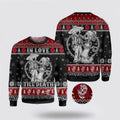 FUNSTUFFPRINT Skull In Love Till Death Ugly Sweater Spooky Romance For A Bold Fashion Statement - Christmas Gifts For Frends Ugly Sweater