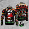 FUNSTUFFPRINT Sloth Let It Slow Ugly Christmas Sweater, Christmas Sweater, Ugly Sweater, Funny Xmas Sweaters Ugly Sweater