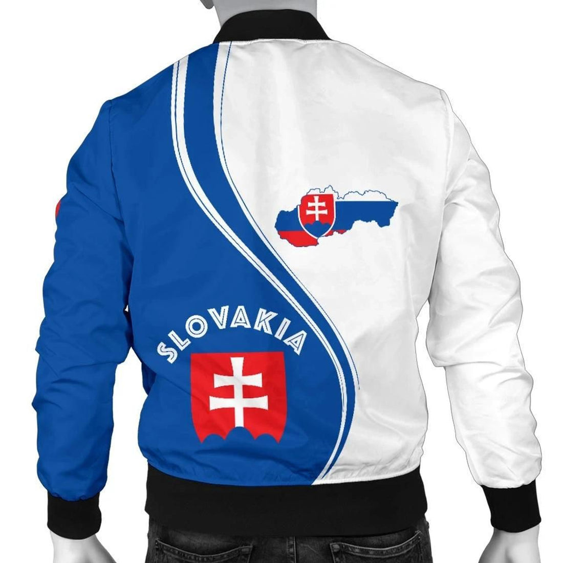 FUNSTUFFPRINT Slovakia Men's Bomber Jacket - Generation 3D Bomber Jacket