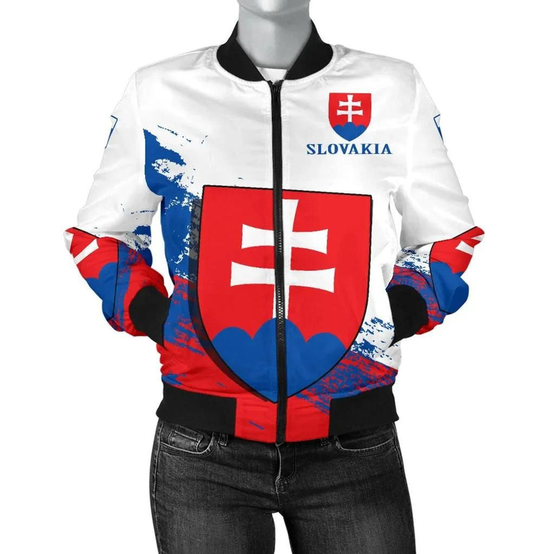 FUNSTUFFPRINT Slovakia Special Women's 3D Bomber Jacket
