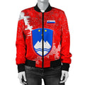 FUNSTUFFPRINT Slovenia Christmas Coat Of Arms Women Bomber Jacket Style 3D Bomber Jacket