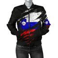 FUNSTUFFPRINT Slovenia In Me Women's Bomber Jacket - Special Grunge Style 3D Bomber Jacket