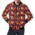 FUNSTUFFPRINT Snow Fox Pattern Print 3D Bomber Jacket