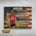 Custom Soccer Poster, Soccer Girl, It’s Not Just A Stadium Customized Personalized NAME/NUMBER Poster and Canvas