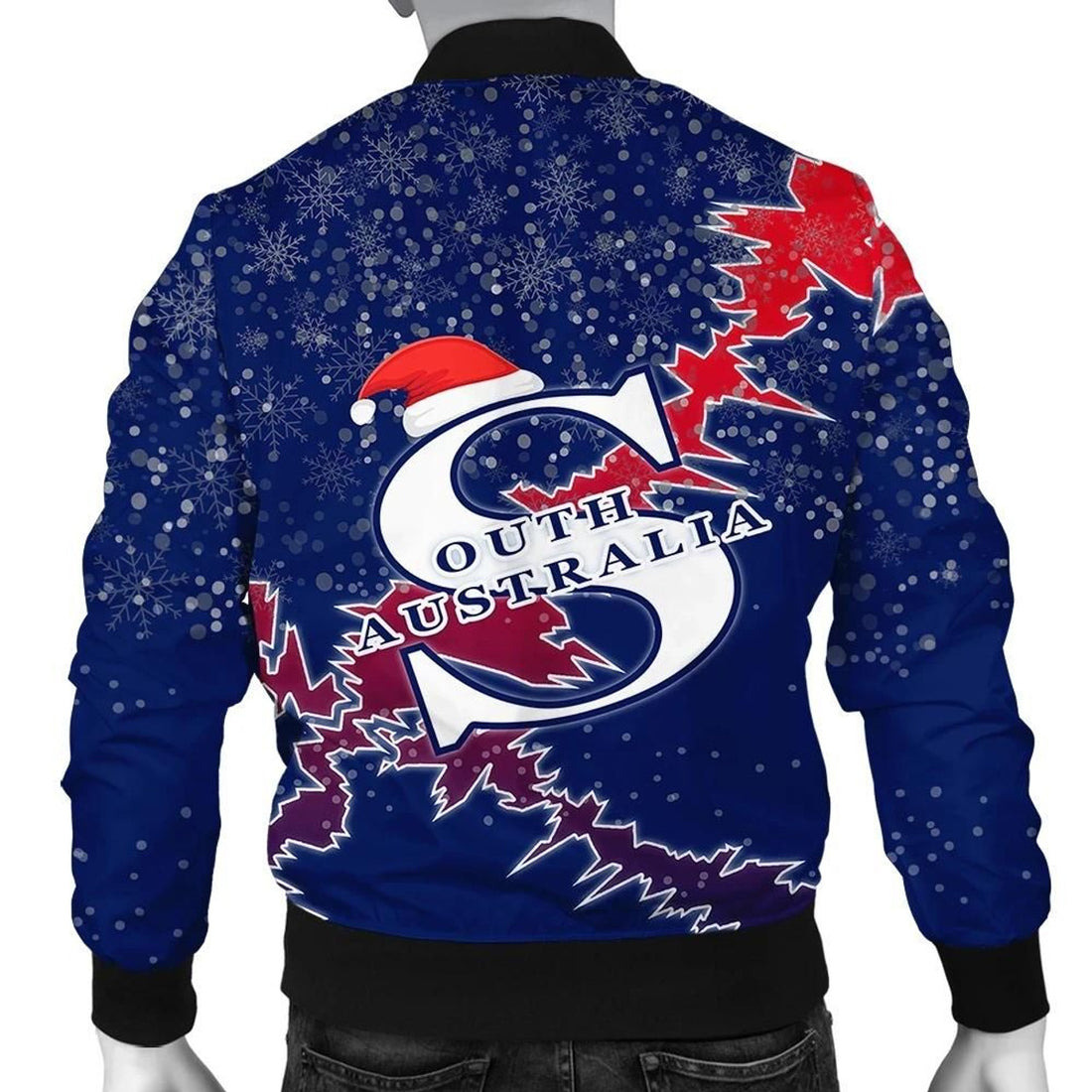 FUNSTUFFPRINT South Australia Christmas Coat Of Arms Men Bomber Jacket Style 3D Bomber Jacket