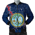 FUNSTUFFPRINT South Carolina Christmas Coat Of Arms Men Bomber Jacket Style 3D Bomber Jacket