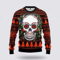 FUNSTUFFPRINT Spook Up Christmas With A Trendy Skull Ugly Sweater - Christmas Gifts For Frends Ugly Sweater
