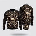 FUNSTUFFPRINT Spooktacular Skull Pattern Ugly Christmas Sweater – Christmas Gifts For Frends Ugly  Sweater
