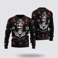 FUNSTUFFPRINT Spooktacular Skull Ugly Christmas Sweater – Christmas Gifts For Frends Ugly  Sweater