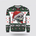 FUNSTUFFPRINT Spooky Snd Festive Skull Santa Ugly Sweater For Adults - Christmas Gifts For Frends Ugly Sweater