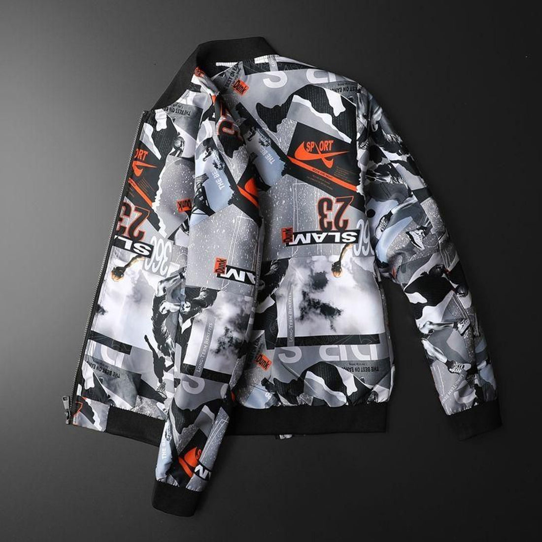 FUNSTUFFPRINT Sporty Scenes Printed 3D Bomber Jacket