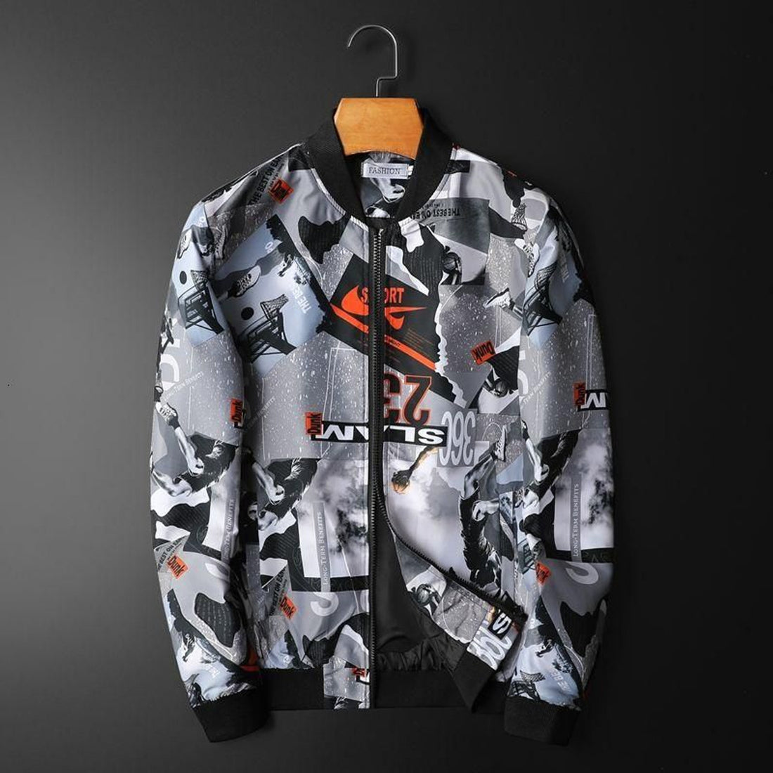 FUNSTUFFPRINT Sporty Scenes Printed 3D Bomber Jacket
