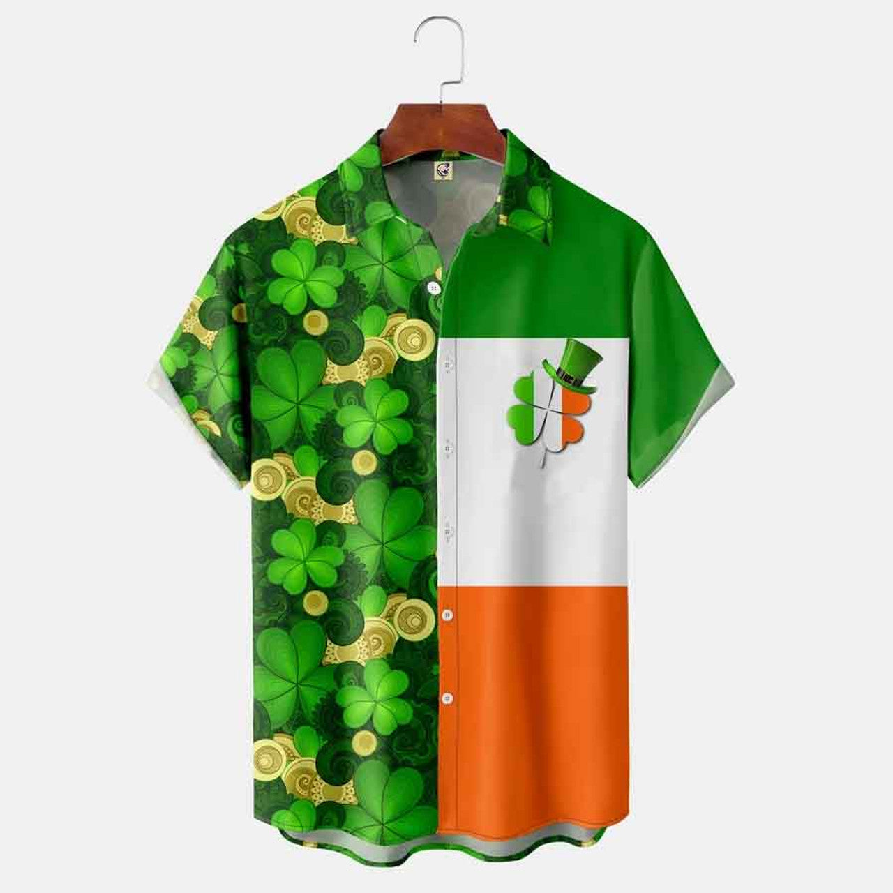 St. Patrick's Day Shamrocks hawaiian shirt