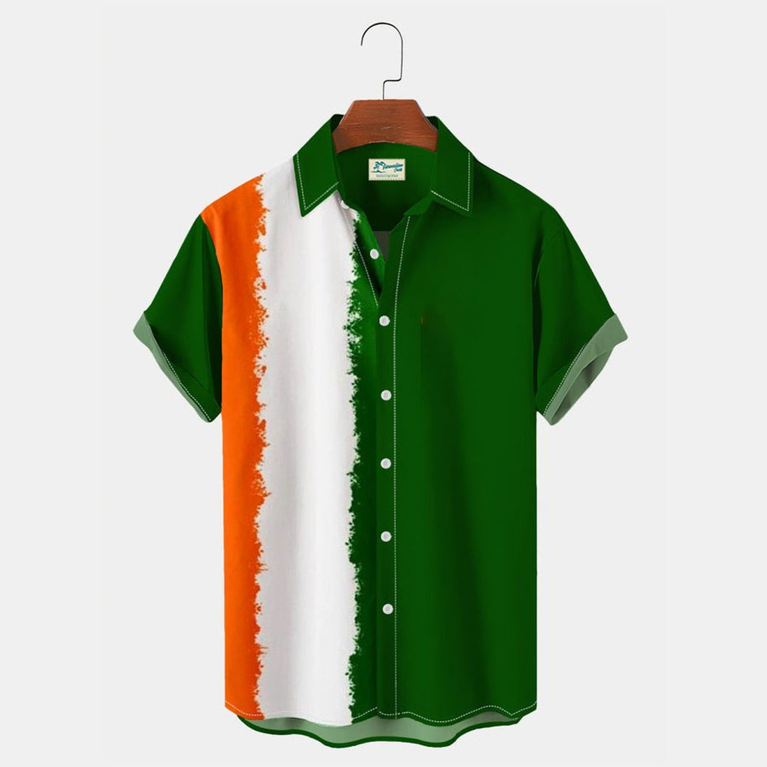 St. Patrick's Day Irish Green Shamrock Hawaiian Men's Short Sleeve Shirt, Hawaiian shirt for Men and women