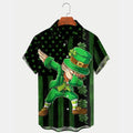 St Patrick's Day Shamrock Flag Print Men's Hawaiian Shirt