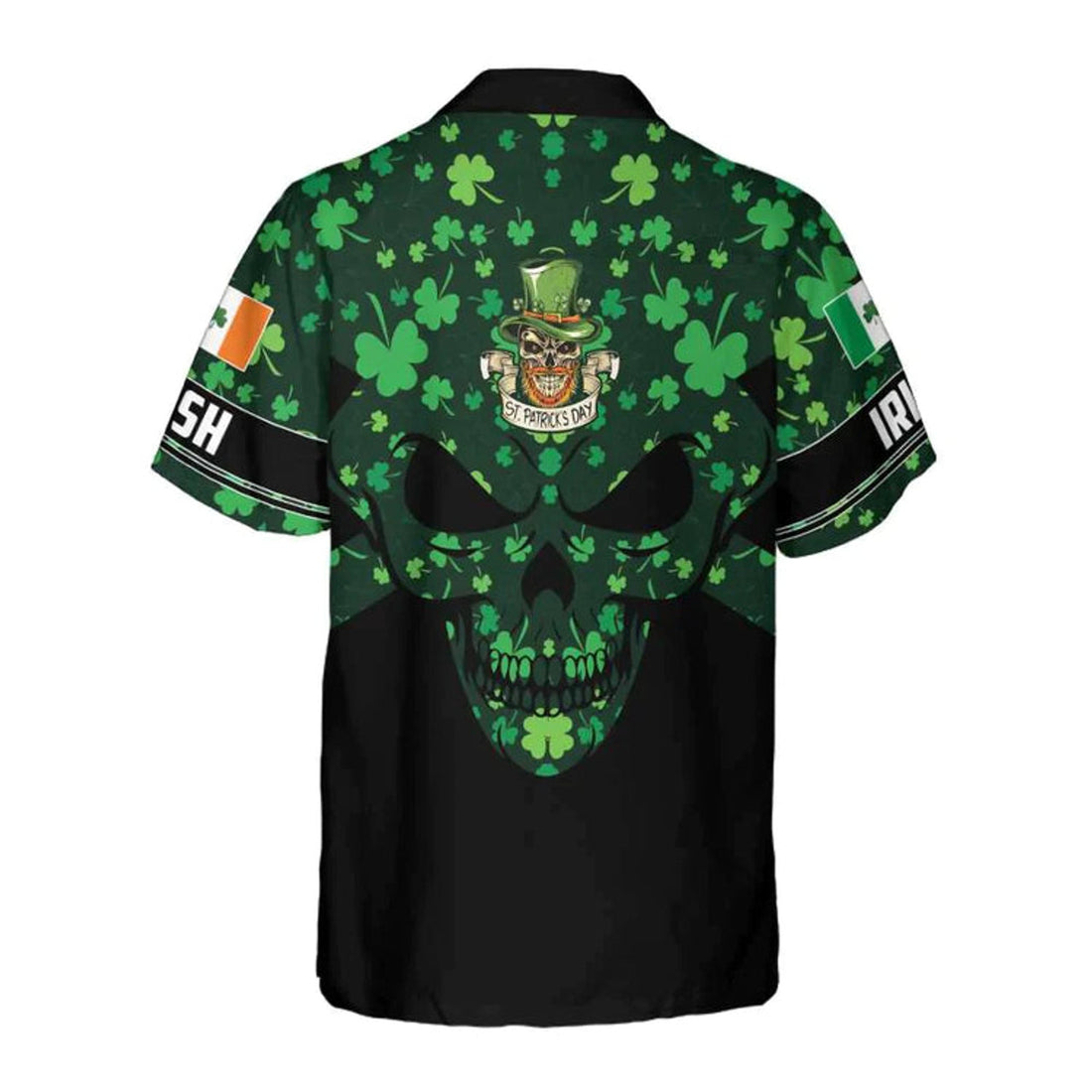 St. Patrick's Day Skull Hawaiian Shirt, St. Patricks Day Shirt, Cool St Patrick's Day Gift