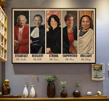 Steadfast Like Sandra Resilient Like Ruth Strong Like Sonia Empowered Like Elua Brilliant Like Ketanji Poster and Canvas