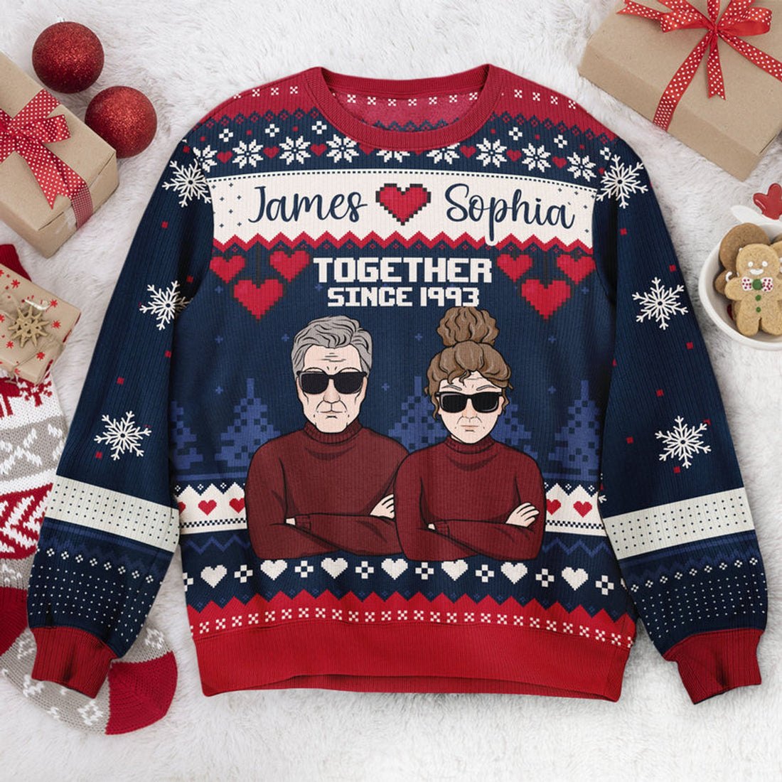 FUNSTUFFPRINT Custom Still Together Since Ugly Sweater