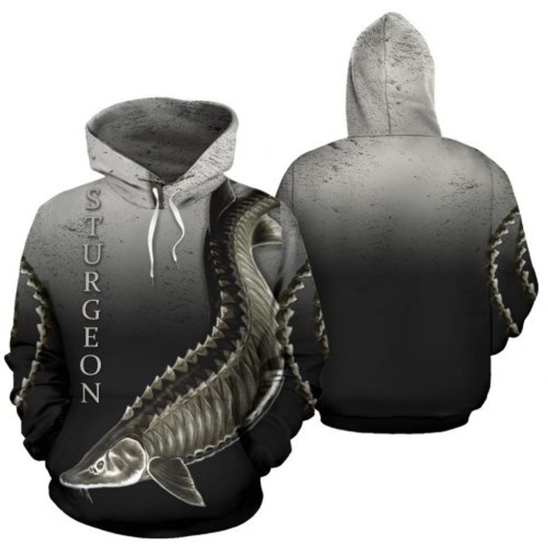 FUNSTUFFPRINT Sturgeon Fishing 3D Hoodie and Zip Hoodie