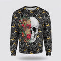 FUNSTUFFPRINT Stylish Symmetric Skull Ugly Christmas Sweater – Christmas Gifts For Frends Ugly  Sweater