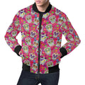 FUNSTUFFPRINT Sugar Skull Skeleton Girly Floral Pirate Pattern Print Mens 3D Bomber Jacket