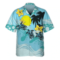 Sun And Turtle 3D Hawaiian shirt, Turtle hawaiian shirt for men and women