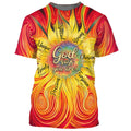 FUNSTUFFPRINT Sunflower God Say You Are 3D All Over Printed Shirt for Men and Women
 3D T-shirt
