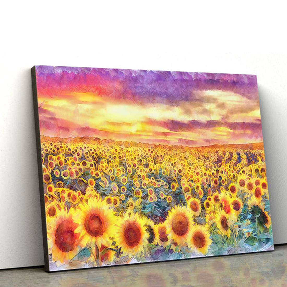 Sunflowers Field Canvas Wall Art - Canvas Wall Decor - Home Decor Living Room