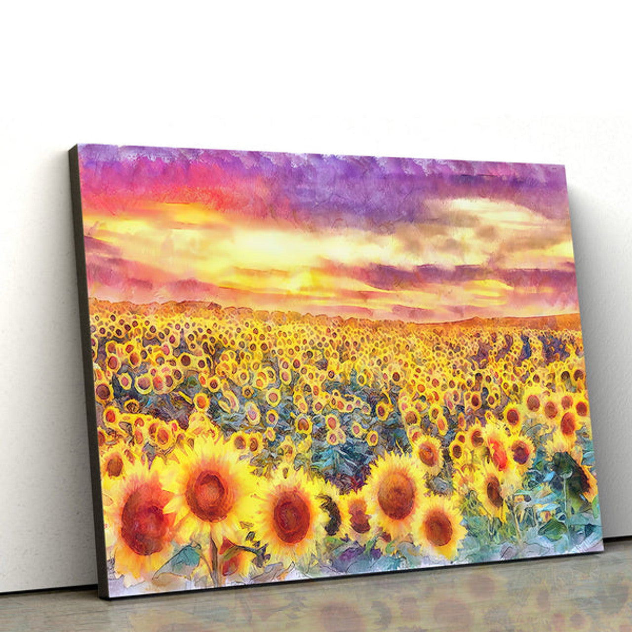 Sunflowers Field Canvas Wall Art - Canvas Wall Decor - Home Decor Living Room