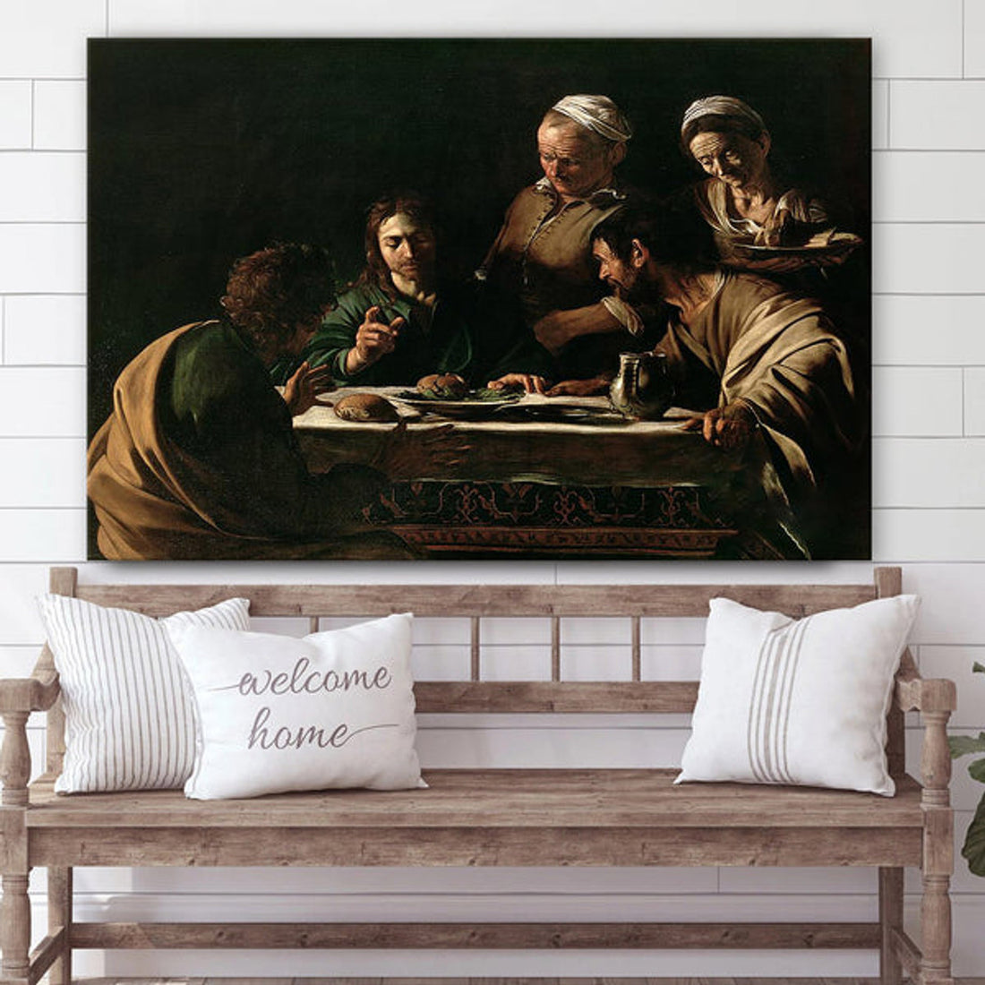Supper At Emmaus Canvas Pictures - Jesus Canvas Pictures - Christian Wall Art