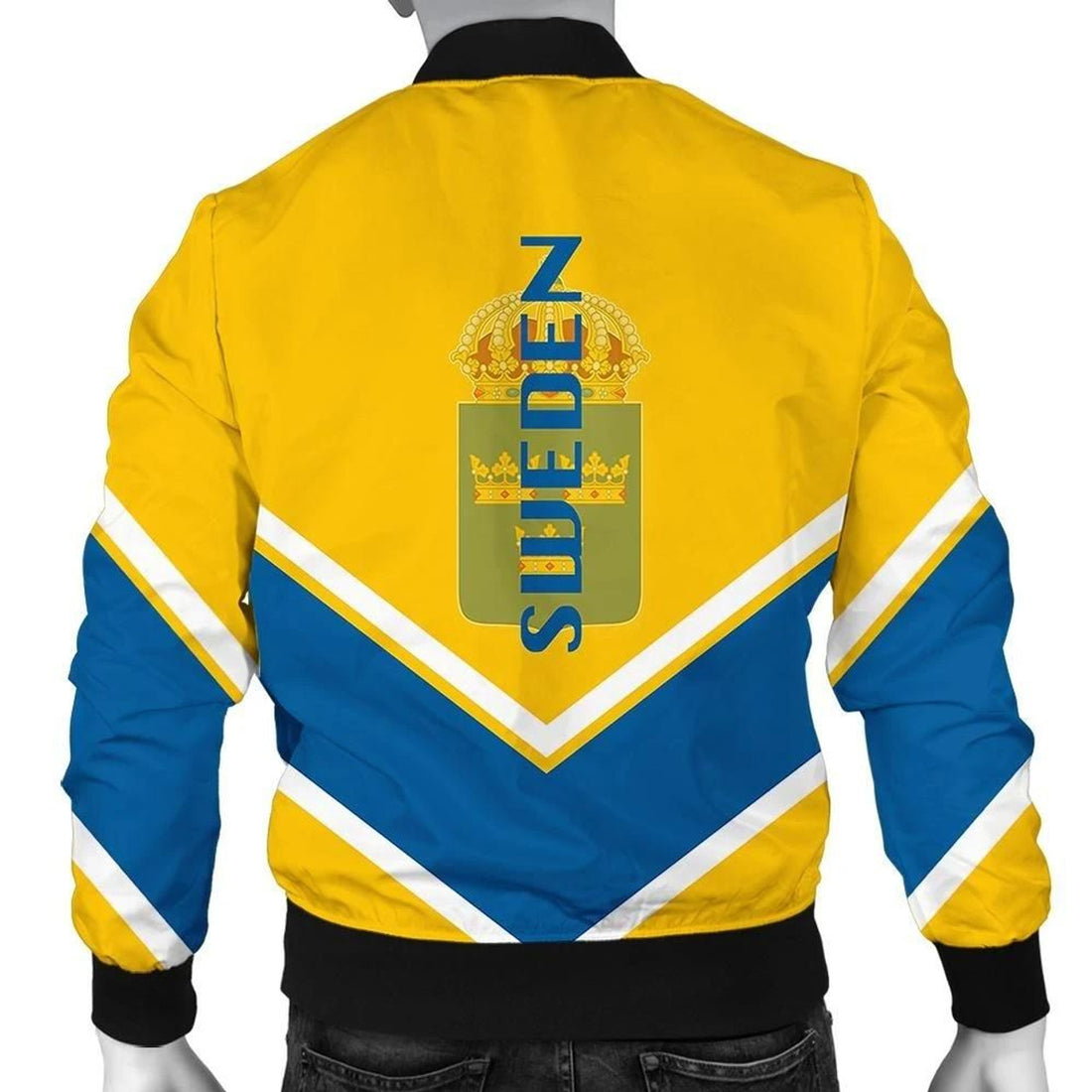 FUNSTUFFPRINT Sweden Coat Of Arms Men Bomber Jacket Lucian Style 3D Bomber Jacket