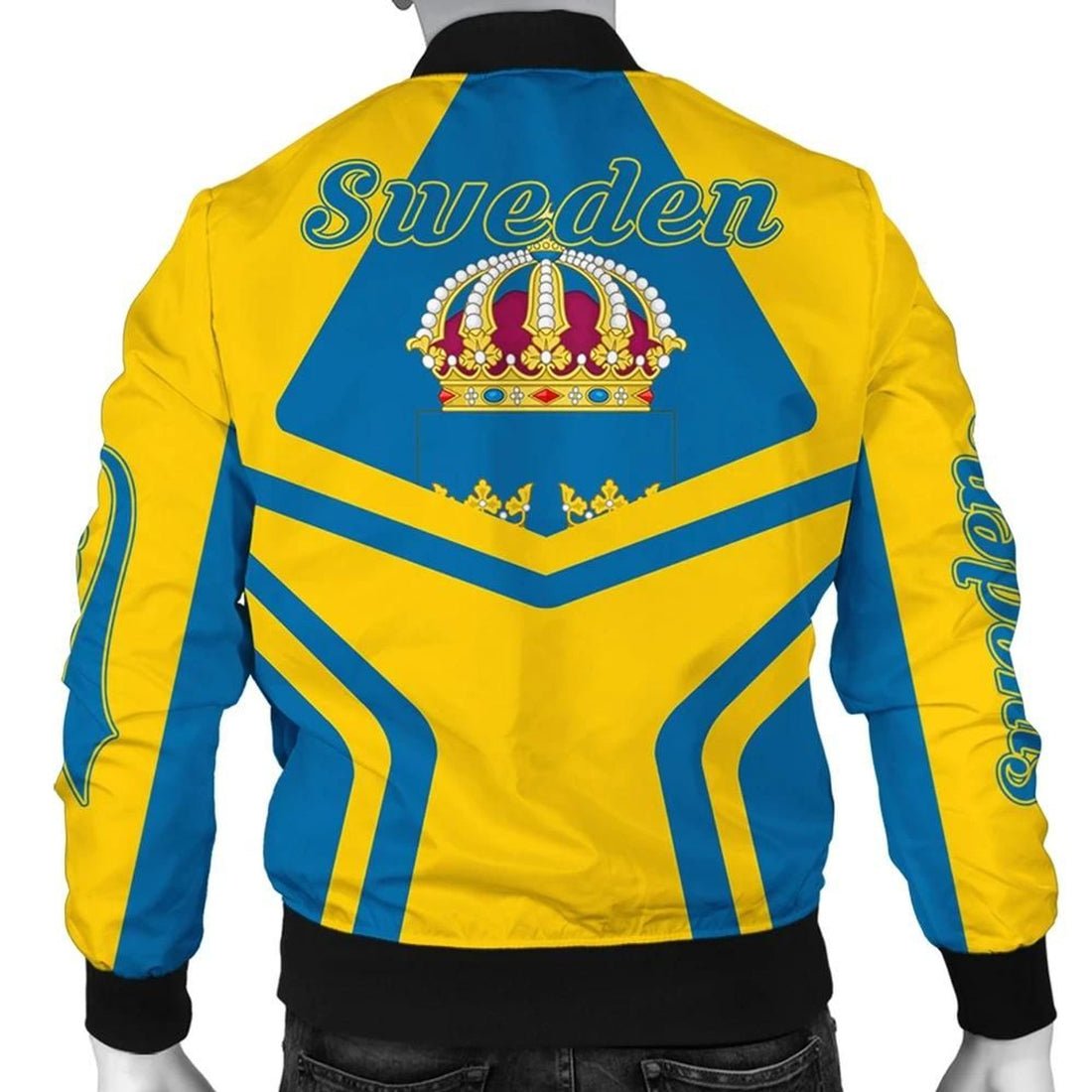 FUNSTUFFPRINT Sweden Coat Of Arms Men Bomber Jacket My Style 3D Bomber Jacket