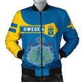 FUNSTUFFPRINT Sweden Coat Of Arms Men Bomber Jacket Simple Style 3D Bomber Jacket