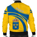 FUNSTUFFPRINT Sweden Coat Of Arms Men Bomber Jacketticket W 3D Bomber Jacket