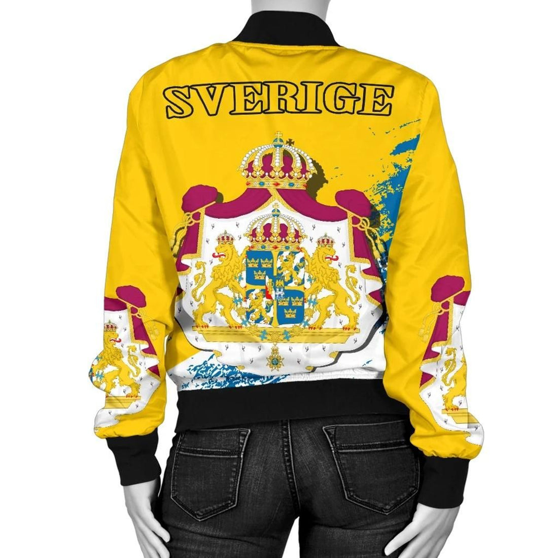FUNSTUFFPRINT Sweden Special Women's 3D Bomber Jacket