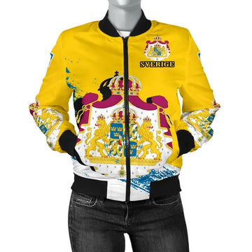 FUNSTUFFPRINT Sweden Special Women's 3D Bomber Jacket