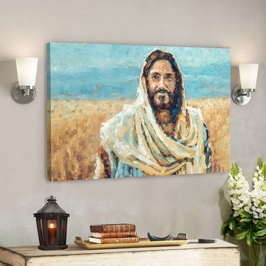 Sweet is the Peace Canvas - Religious Canvas Painting - Jesus Canvas Poster - Jesus Wall Art - Christian Canvas Prints - Christian Gift 