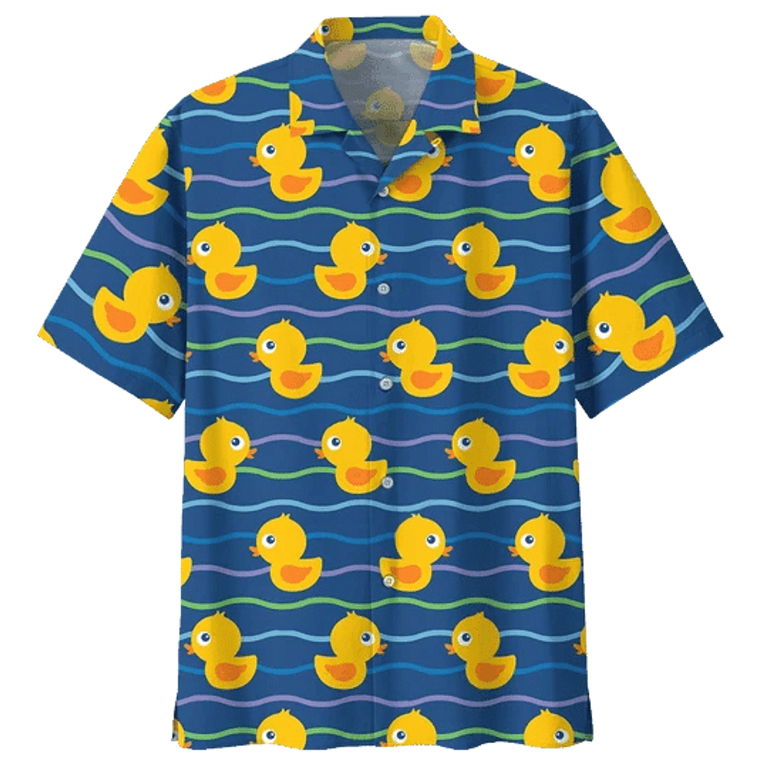 Swimming Duck Background Hawaiian Shirt, Duck hawaii shirt, Duck shirt for Family