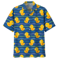 Swimming Duck Background Hawaiian Shirt, Duck hawaii shirt, Duck shirt for Family