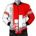 FUNSTUFFPRINT Switzerland Coat Of Arms Men Bomber Jacket Quarter Style 3D Bomber Jacket