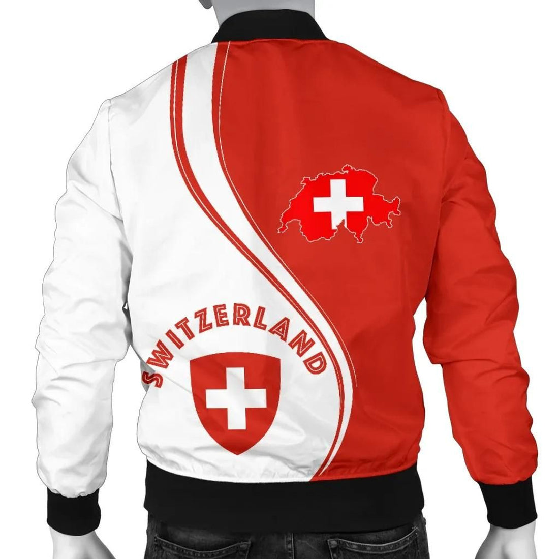 FUNSTUFFPRINT Switzerland Men's Bomber Jacket - Generation 3D Bomber Jacket