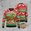 FUNSTUFFPRINT T-Rex Tree Christmas Ugly Christmas Sweater, Xmas Tree Sweater, Christmas Sweater Ugly  Sweater