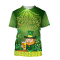 FUNSTUFFPRINT Happy St Patrick's Day Hoodie Sweater All Over Printed Shirt, Let Day Drink Beer Shirt 3D T-shirt