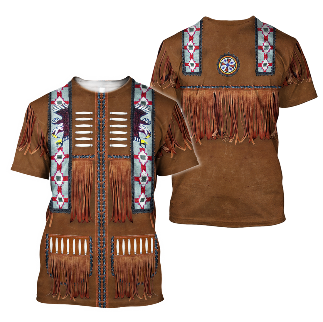 FUNSTUFFPRINT 3D Brown Cowboy Shirt No Cosplay T-Shirt For Cowboy Man Woman 3D T-shirt