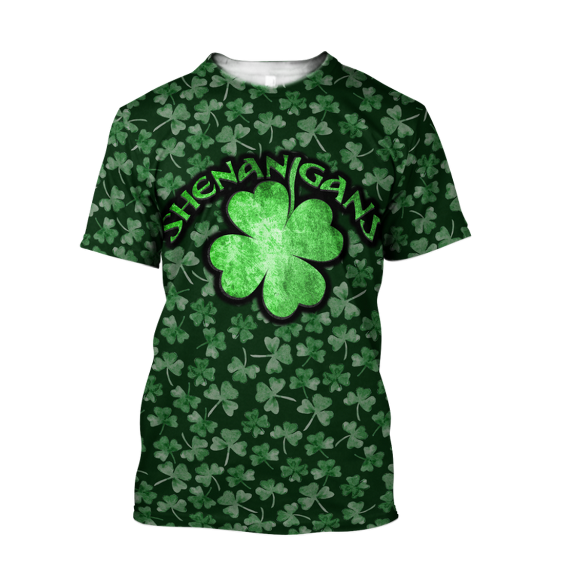 FUNSTUFFPRINT Shenanigans Shamrock 3D Shirt, Matching St Patrick's Day Shirts, St Patrick's Day Shirt, Irish Shirt, Lucky Shirt 3D T-shirt