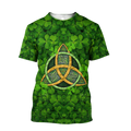FUNSTUFFPRINT St Patrick's Day Pattern Shamrock Shirt, Shamrock All Over PrinT-Shirt, Gift For Patrick's Day 3D T-shirt