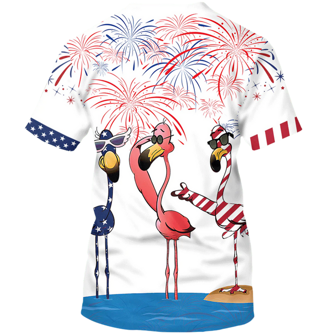 Flamingo Shirts For Independence Day, Funny Patriotic Shirt American Flamingo T-Shirt