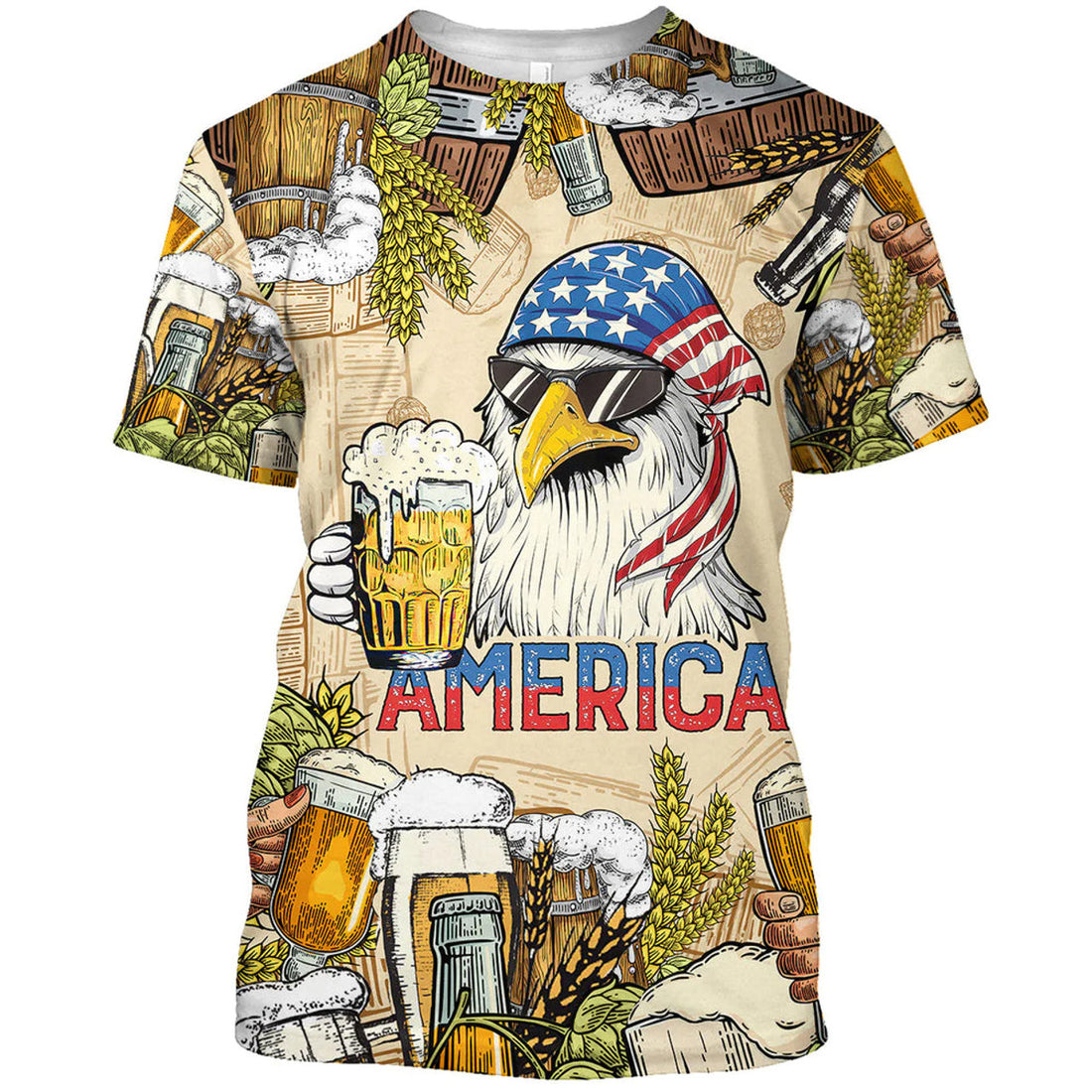 Cool American Eagle Shirt, It'S Beer O'Clock Button Down Shirt, Amazing Presents This Summer